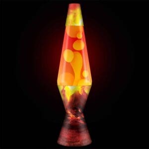 Lava Lamp Erupting Crater on Black