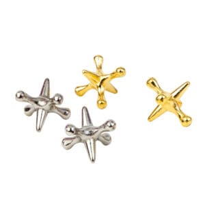 Old Fashioned Metal Jacks - Closeup of Jacks